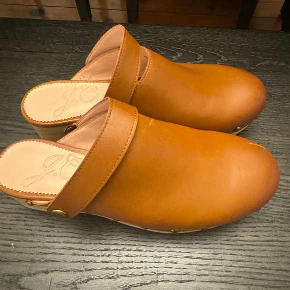 J Crew Convertible Leather Clogs in Rich Oak Size 5.5 - Picture 9 of 11